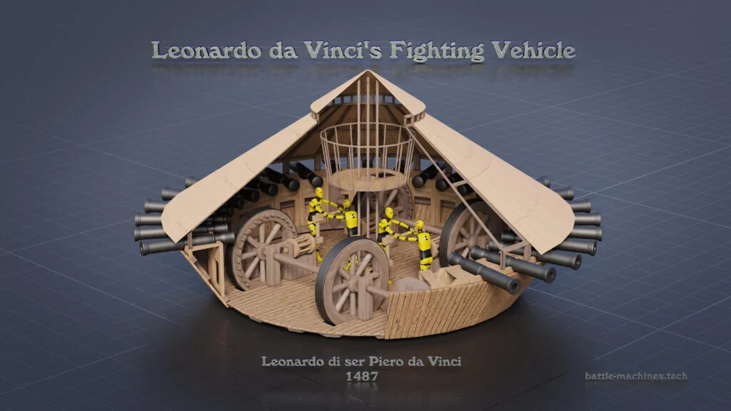 Da Vincis Fighting Vehicle Poster Wallpaper
