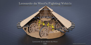 Da Vincis Fighting Vehicle Poster Wallpaper