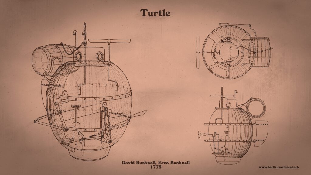 Turtle Submarine Patent Sephia Wallpaper