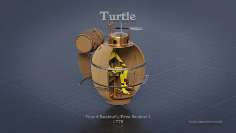 Turtle Submarine – 1st Submarine Attack Ever Visualized