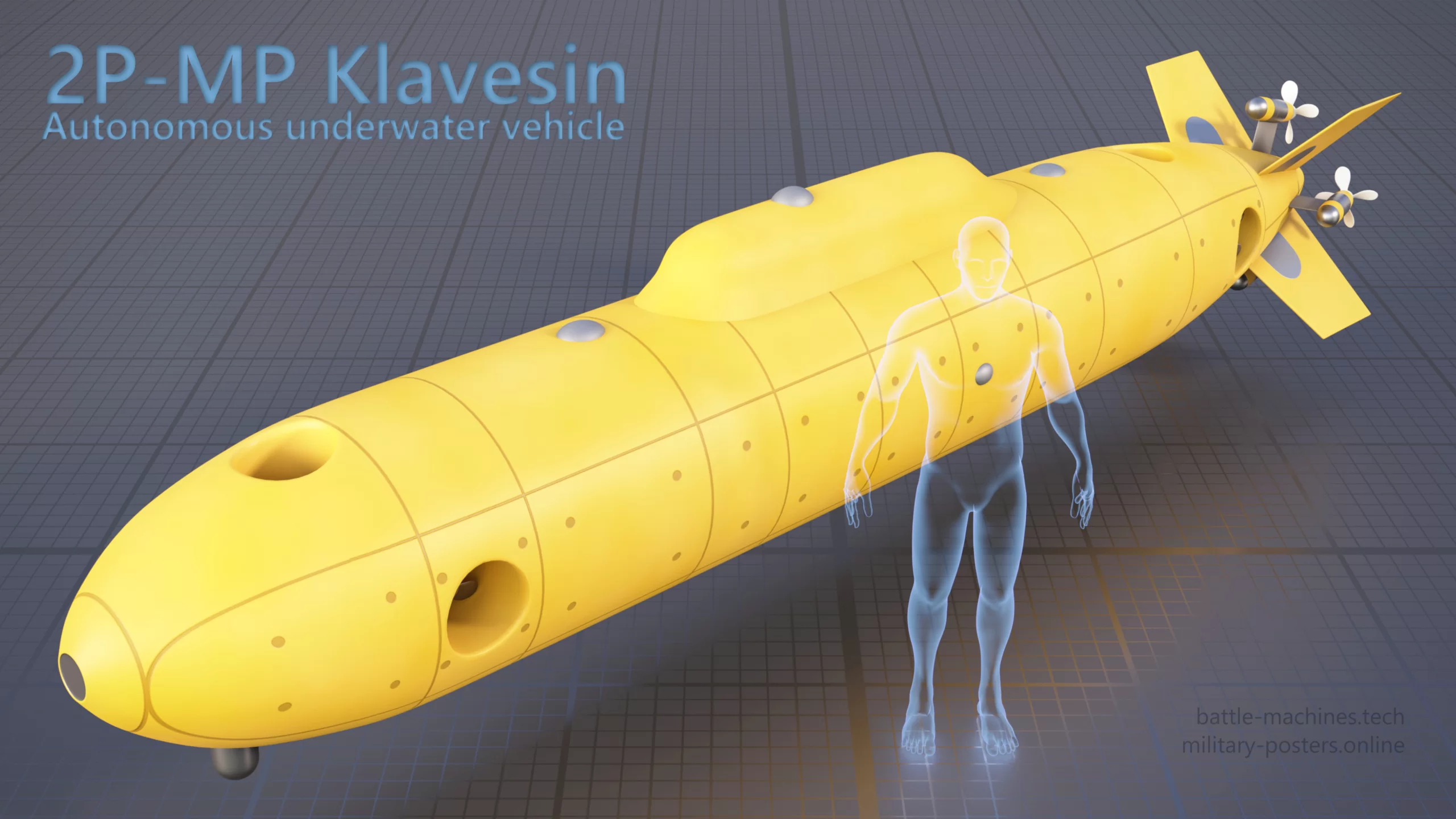 2P-MP Klavesin - autonomous underwater vehicle